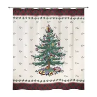 Spode Christmas Tree Tartan Shower Curtain