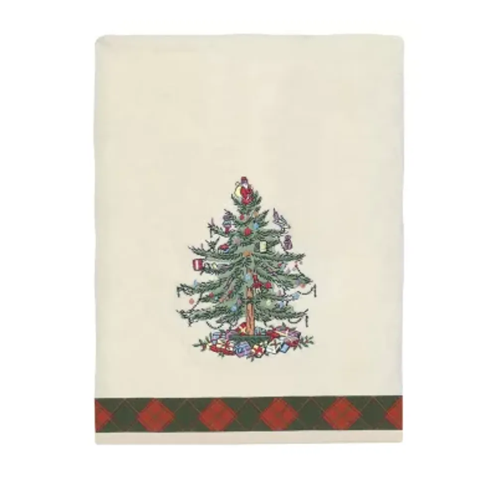 Spode Christmas Tree Tartan Holiday Bath Towel