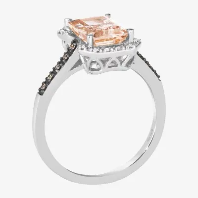 Le Vian Grand Sample Sale® Ring featuring 1  3/4 CT. T.W. Peach Morganite™, 1/10 CT. T.W. Chocolate Diamonds® , 1/15 CT. T.W. Nude Diamonds™  set in 14K Vanilla Gold®