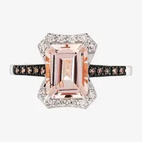 Le Vian Grand Sample Sale® Ring featuring 1  3/4 CT. T.W. Peach Morganite™, 1/10 CT. T.W. Chocolate Diamonds® , 1/15 CT. T.W. Nude Diamonds™  set in 14K Vanilla Gold®