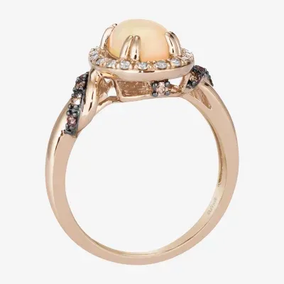 Le Vian Grand Sample Sale® Ring featuring 5/8 CT. T.W. Neopolitan Opal™, 1/10 Chocolate Diamonds® , 1/8 Nude Diamonds™  set 14K Strawberry Gold®