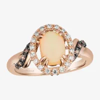 Le Vian Grand Sample Sale® Ring featuring 5/8 CT. T.W. Neopolitan Opal™, 1/10 Chocolate Diamonds® , 1/8 Nude Diamonds™  set 14K Strawberry Gold®