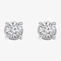 (J / I1) Tru Miracle 1/2 CT. T.W. Lab Grown White Diamond 10K Gold 5.8mm Stud Earrings