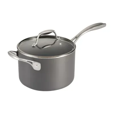 Tramontina Hard Anodized 4-qt. Sauce Pan with Helper Handle