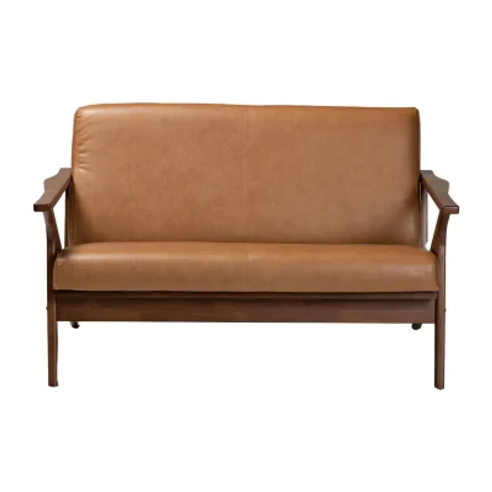 Bianca Living Room Collection Curved Slope-Arm Loveseat