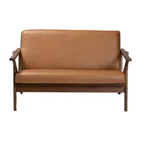 Bianca Living Room Collection Curved Slope-Arm Loveseat