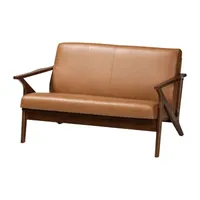 Bianca Living Room Collection Curved Slope-Arm Loveseat