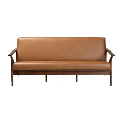 Bianca Living Room Collection Curved Slope-Arm Sofa