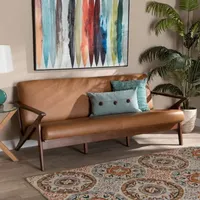 Bianca Living Room Collection Curved Slope-Arm Sofa