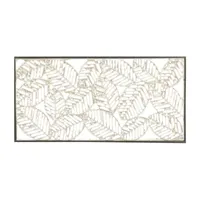 Madison Park Paper Cloaked Leaves Framed Metal Wall Art