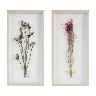 Madison Park Avant Dried Flower Shadow Box 2-pc. Framed Wall Art Sets