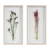 Madison Park Avant Dried Flower Shadow Box 2-pc. Framed Wall Art Sets