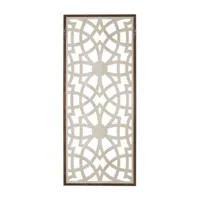 Madison Park Damask Geometric Two-Tone Wood Wall Art