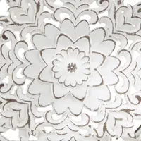 Madison Park Medallion White Floral Carved Wood 3-pc. Wall Art Sets