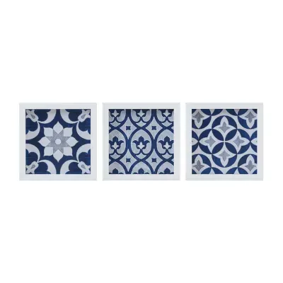 Madison Park Ornos Tiles 3-pc. Wall Art Sets