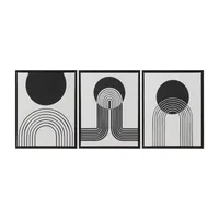 Urban Habitat Cosmic Curl Framed Canvas 3-pc Wall Art Set