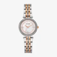 Armitron Womens Crystal Accent Two Tone Bracelet Watch 75/5803pmtr