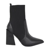 Yoki Womens Blonde Block Heel Booties