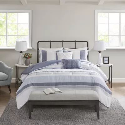 Madison Park Levi Jacquard 5-pc. Midweight Comforter Set