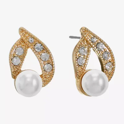 Monet Jewelry Simulated Pearl 18mm Stud Earrings