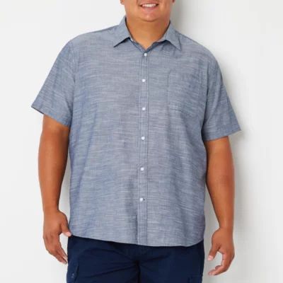 St. John's Bay Big and Tall Mens Classic Fit Short Sleeve Button-Down Shirt