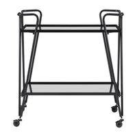 Hera Glass-Top Bar Cart