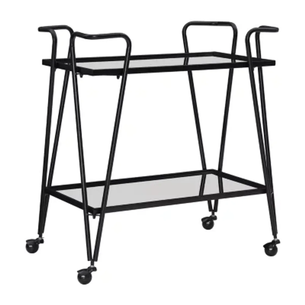 Hera Glass-Top Bar Cart