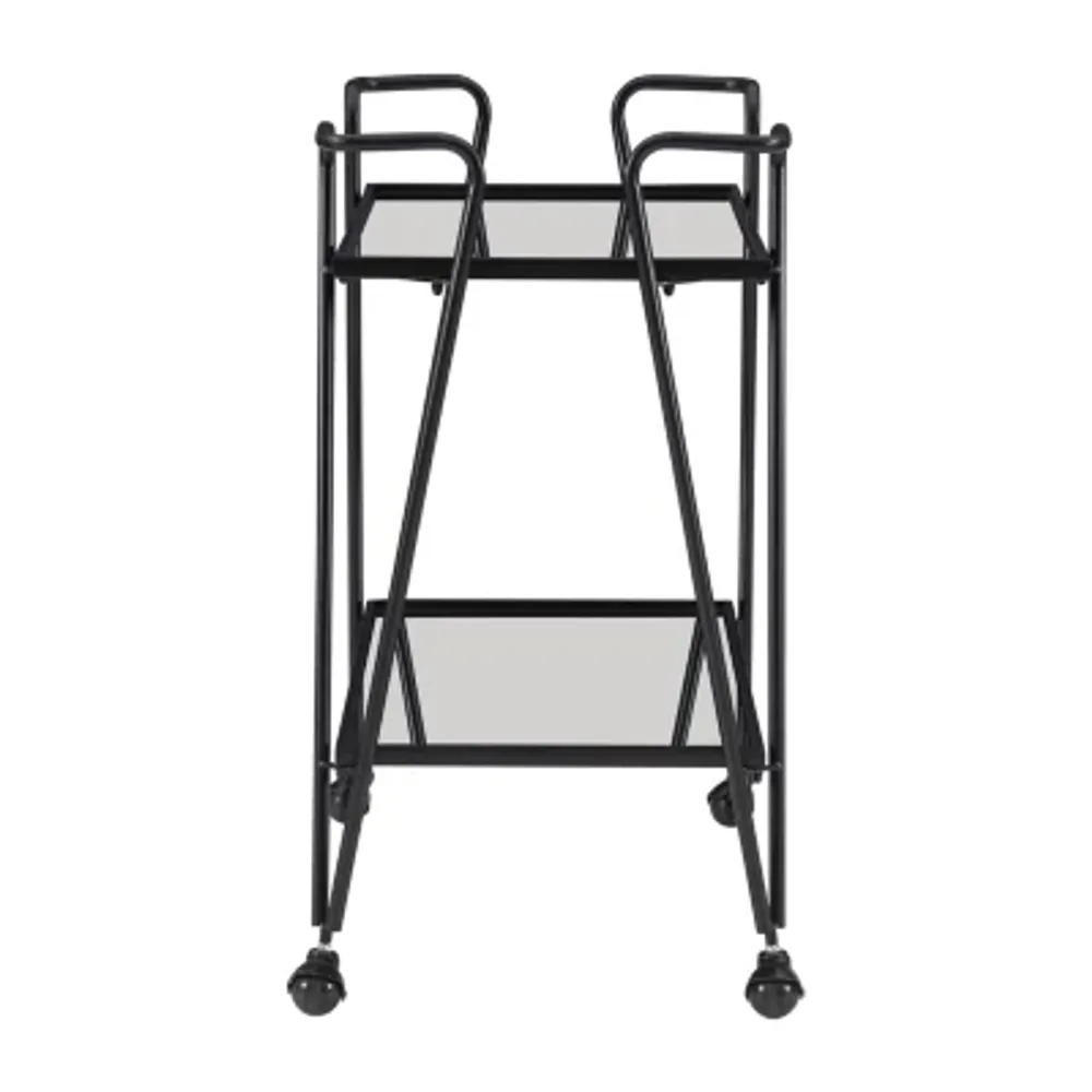 Hera Glass-Top Bar Cart