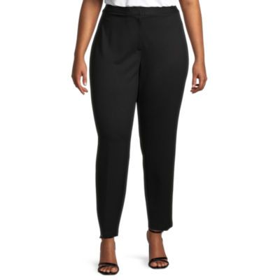 Worthington-Plus Womens Straight Pull-On Pants