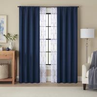 Vue Zana Energy Saving Light-Filtering Rod Pocket Set of 4 Curtain Panel