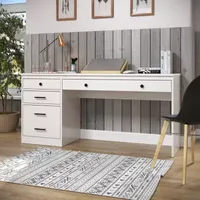 Verbena Home Office Desk with 1 File Cabinet