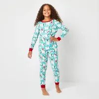 North Pole Trading Co. Kids Unisex Crew Neck Long Sleeve 2-pc. Matching Family Pant Pajama Set