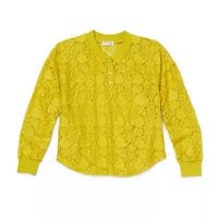 Eyeshadow Little & Big Girls Long Sleeve Henley Shirt