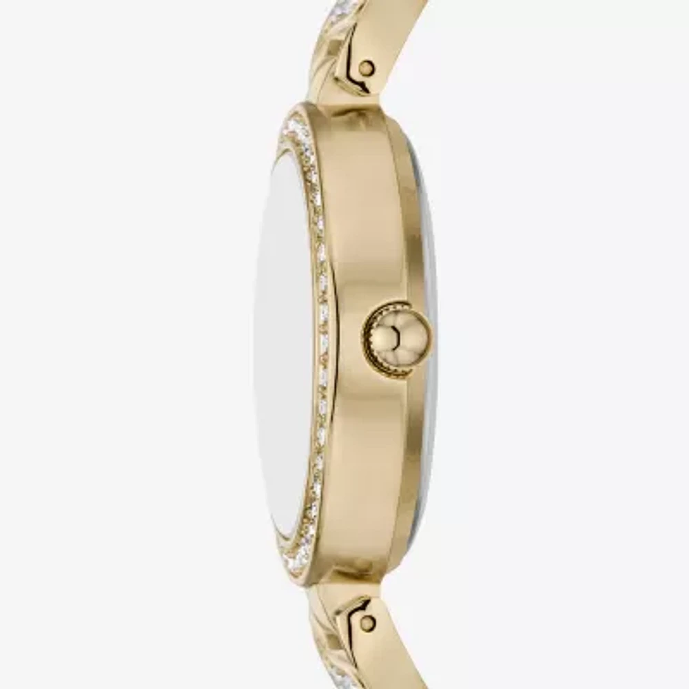 Relic By Fossil Womens Gold Tone Bracelet Watch Zr97018
