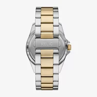 Relic By Fossil Mens Two Tone Stainless Steel Bracelet Watch Zr16035