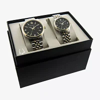 Bulova His and Hers Adult Two Tone Stainless Steel 2-pc. Watch Boxed Set 98x125