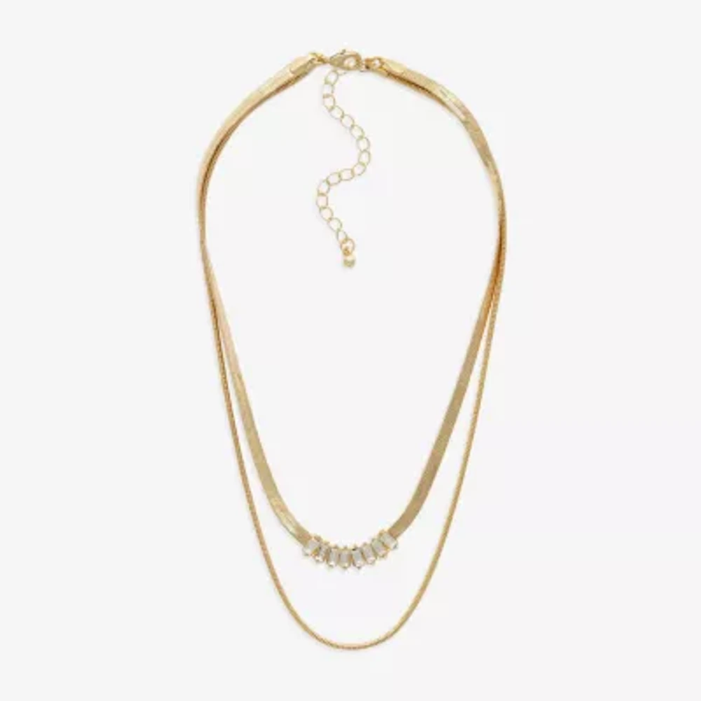 Mixit Gold Tone 16 1/2 Inch Snake Chain Necklace