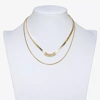 Mixit Gold Tone 16 1/2 Inch Snake Chain Necklace