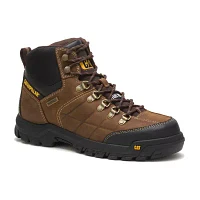 CAT Mens Threshold Waterproof Slip Resistant Steel Toe Work Boots