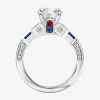 Star Wars Fine Jewelry "R2-D2" Womens 1 7/8 CT. T.W. Lab Grown White Diamond 14K Gold Round Side Stone Engagement Ring