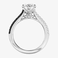 Star Wars Fine Jewelry "Into The Galaxy" Womens 1 3/4 CT. T.W. Lab Grown White Diamond 14K Gold Oval Side Stone Engagement Ring