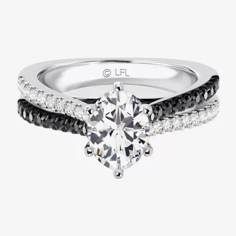 Star Wars Fine Jewelry "Into The Galaxy" Womens 1 3/4 CT. T.W. Lab Grown White Diamond 14K Gold Oval Side Stone Engagement Ring