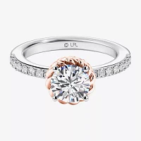 Star Wars Fine Jewelry Princess Leia" (G / I1)" Womens 1 7/8 CT. T.W. Lab Grown White Diamond 14K Two Tone Gold Round Side Stone Engagement Ring