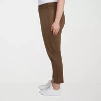 Hearts Of Palm-Plus Womens Mid Rise Straight Pull-On Pants