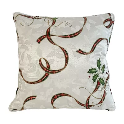 Lenox Holiday Nouveau Ribbon Square Throw Pillows