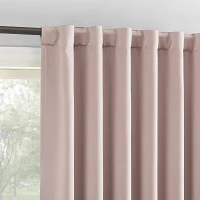 Sun Zero Aria Magnetic Closure 100% Blackout Back Tab Set of 2 Curtain Panel