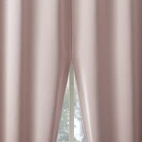 Sun Zero Aria Magnetic Closure 100% Blackout Back Tab Set of 2 Curtain Panel