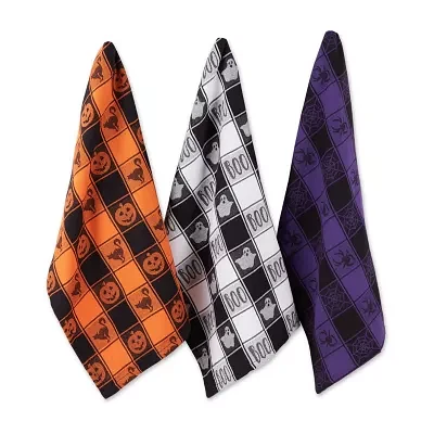 Design Imports Halloween Woven 3-pc. Dish Cloth Set