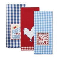 Design Imports Rise and Shine 3-pc. Dish Cloths