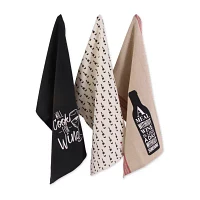 Design Imports Wine and Sunshine 3-pc. Dish Cloths